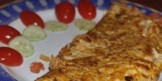 Рецепт омлета с лососем