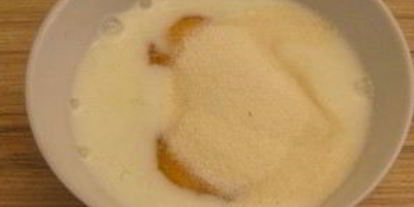 Шаг 1: омлета с манкой