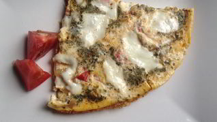 Рецепт Омлета с помидорами, сладким перцем и сыром моцарелла