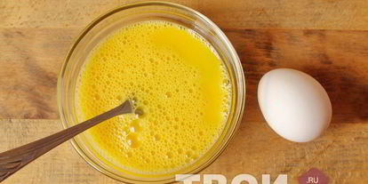 Шаг 1: омлета с рисом