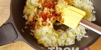 Шаг 3: омлета с рисом