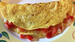 Рецепт Омлета с сыром и болгарским перцем