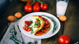 Рецепт Омлета с томатами