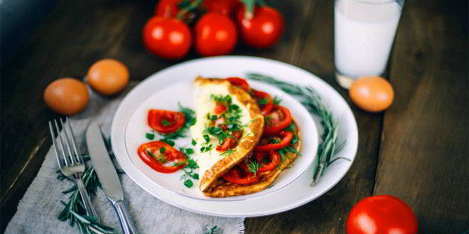 Рецепт омлета с томатами