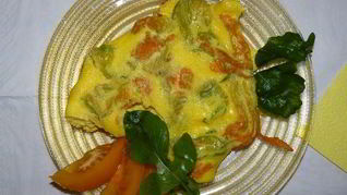 Рецепт Омлета с цветками цукини
