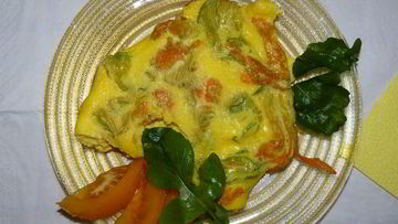 Рецепт Омлета с цветками цукини