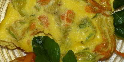 Шаг 2: омлета с цветками цукини