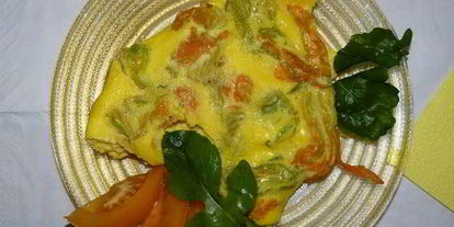 Шаг 3: омлета с цветками цукини