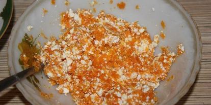 Шаг 1: омлета с тыквой и творогом на пару