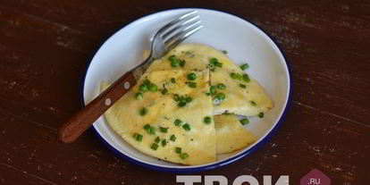 Шаг 6: омлета с зеленым горошком и сыром