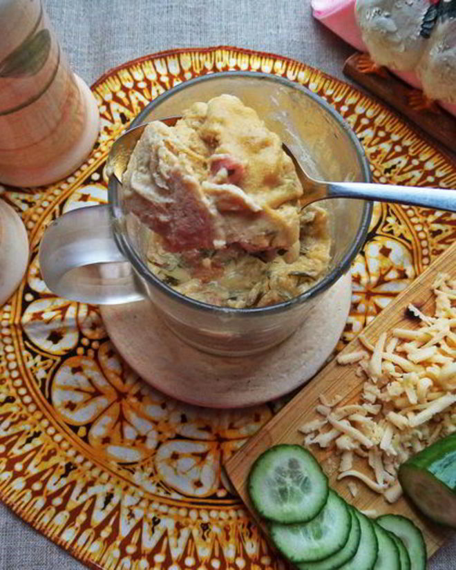 Рецепт омлета с зеленью за 2 минуты