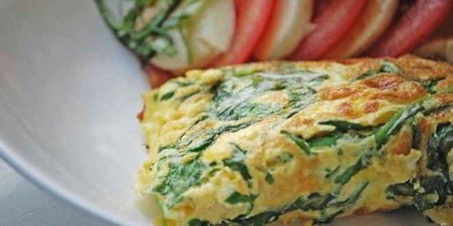 Рецепт омлета со шпинатома