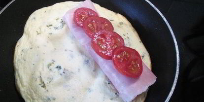 Шаг 4: омлета-суфле кордон блю