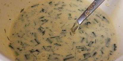 Шаг 3: зеленого омлета с брокколи, шампиньонами и кускусом