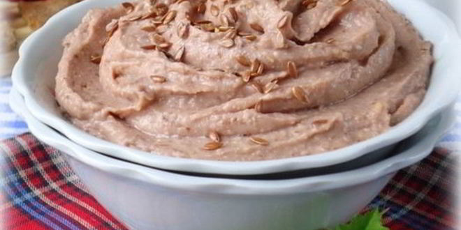 Рецепт Паштета из фасоли с кумином и семенем льна