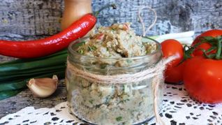 Рецепт Паштета из нута с вешенками и грецкими орехами