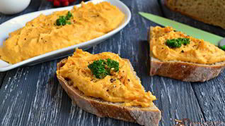 Рецепт Паштета из слабосоленой семги, яиц и моркови