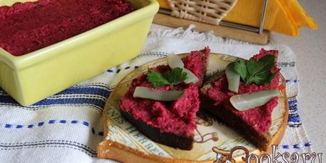 Рецепт Постного фасолевого паштета со свеклой