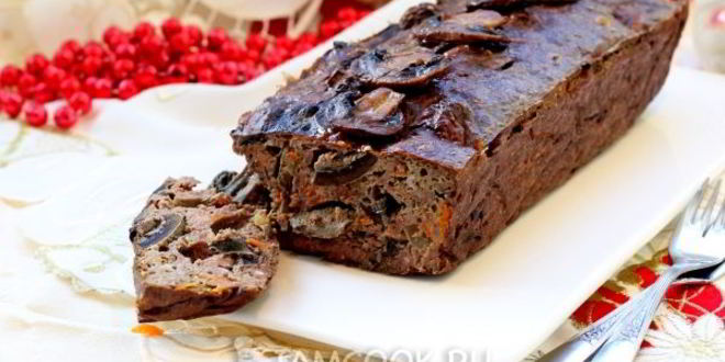 Рецепт запеченного паштета с грибами