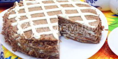 Шаг 16: блинного торта с печенью