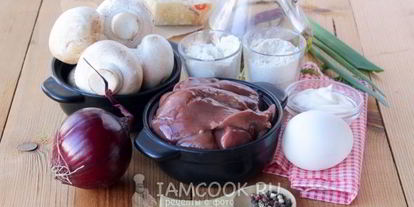 Шаг 1: печеночного торта с грибами