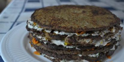 Шаг 13: печеночного торта с морковью и луком