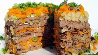 Рецепт Печеночного торта с морковью