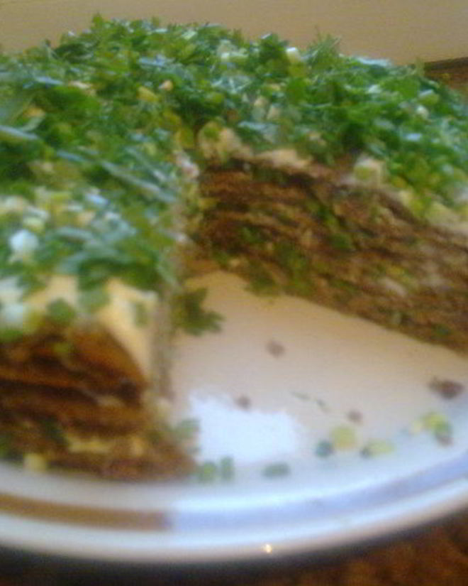 Рецепт печеночного тортика