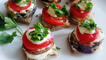 Рецепт Пирамидок из баклажанов