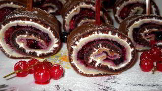 Рецепт Блинных роллов Инь и янь с двойной начинкой