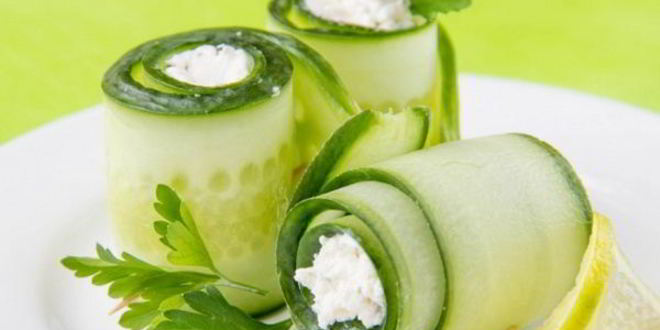 Рецепт огуречных роллов с авокадо и сыром