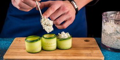 Шаг 4: огуречных роллов с креветками