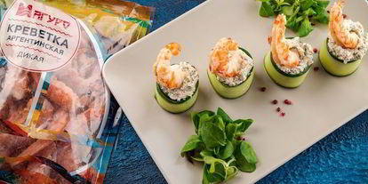 Шаг 6: огуречных роллов с креветками