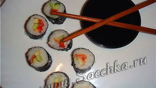 Рецепт Роллов Калифорния с креветками и крабовым мясом