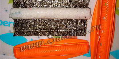 Шаг 5: роллов калифорния с креветками и крабовым мясом