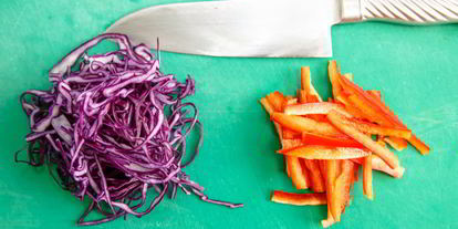 Шаг 2: спринга ролл с овощами