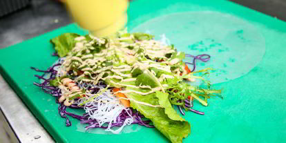 Шаг 4: спринга ролл с овощами