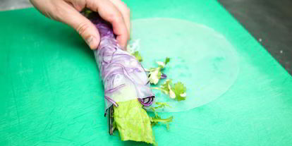 Шаг 5: спринга ролл с овощами