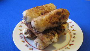 Рецепт Спринга-роллов с курицей, грибами и сливочным сыром