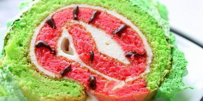 Шаг 11: бисквитного рулета арбуз