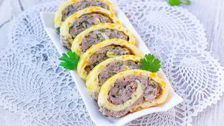 Рецепт Куриного рулета к завтраку