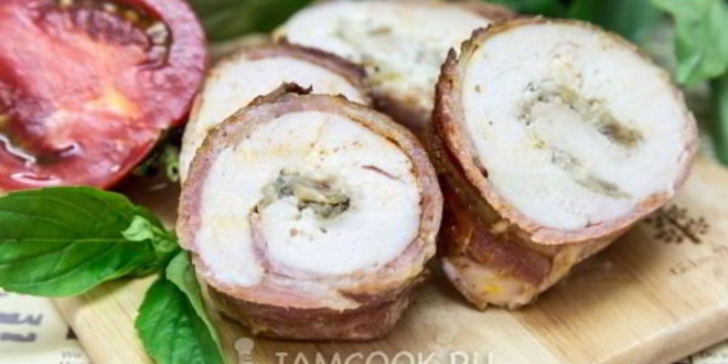 Рецепт куриного рулета с сушеным луком