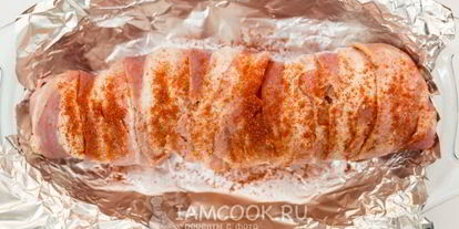 Шаг 9: куриного рулета с сушеным луком