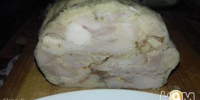 Шаг 7: куриного рулета ветчинного