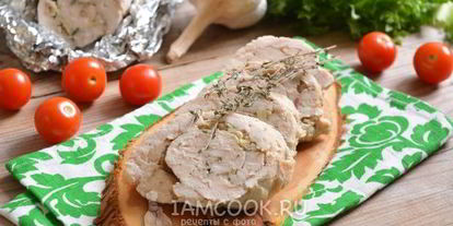 Шаг 8: куриного рулета, запеченного в фольге