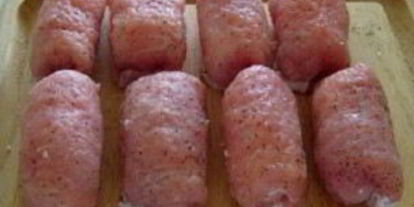 Шаг 4: мясных рулетиков с сыром