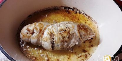 Шаг 9: рулета из кролика с омлетом и ананасом