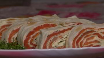 Рецепт Рулета из лаваша с красной рыбой