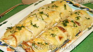 Рецепт Рулета из лаваша с творогом