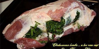 Шаг 20: рулета из свинного подбрюшья